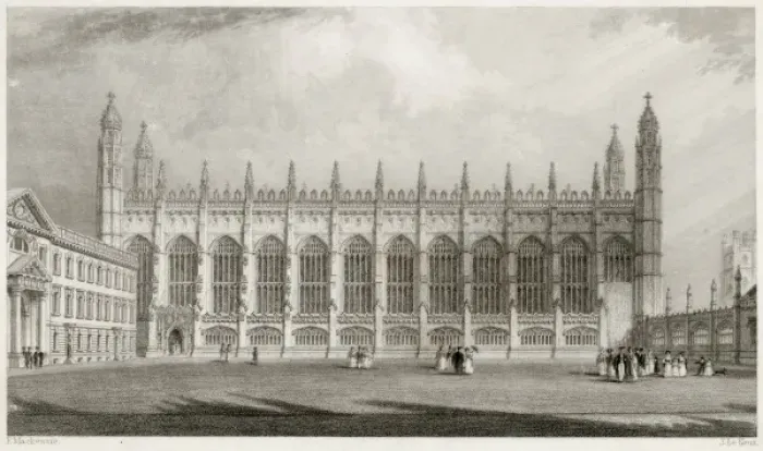 Framed Print : Kings Chapel, 1841 Framed Print : Kings Chapel, 1841
