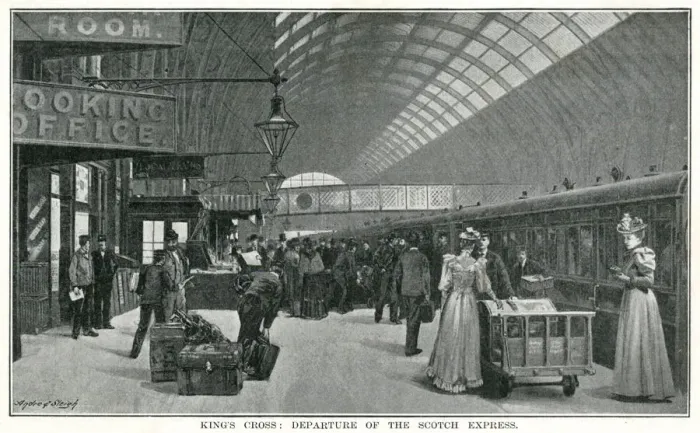 Framed Print : Kings Cross, departure of the Scotch Express