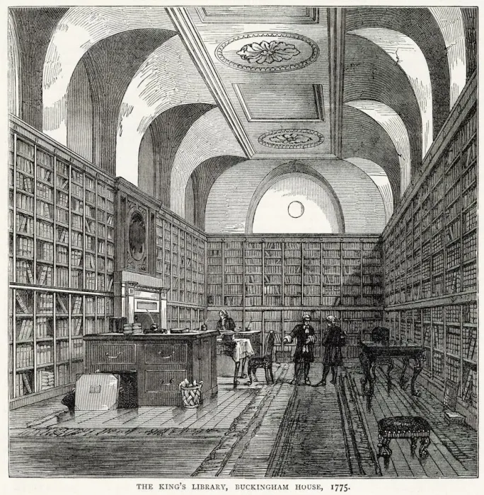Framed Print : Kings Library, Buckingham House 1775 Framed Print : Kings Library, Buckingham House 1775