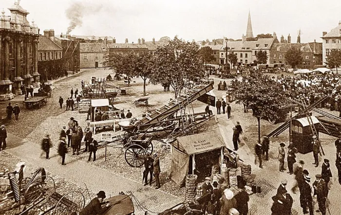 Framed Print : King's Lynn Tuesday Market Place early 1900s Framed Print : King's Lynn Tuesday Market Place early 1900s