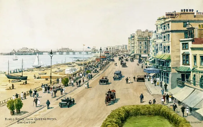Framed Print : Kings Road from Queens Hotel, Brighton, Sussex Framed Print : Kings Road from Queens Hotel, Brighton, Sussex