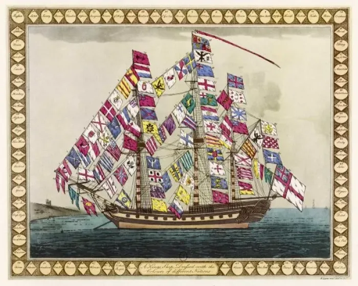 Framed Print : Kings Ship and Flags Framed Print : Kings Ship and Flags