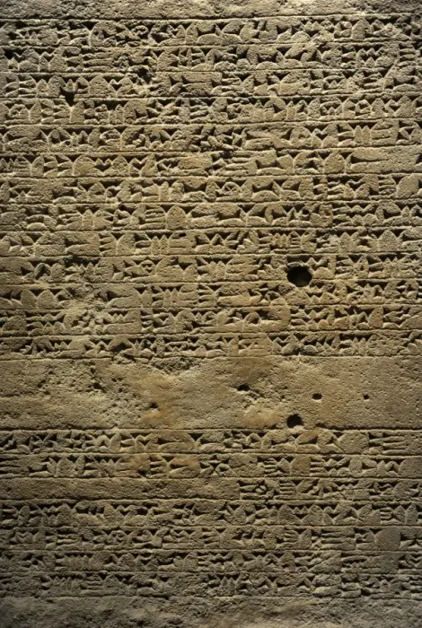 Framed Print : Kings stele with inscription and a relief depicting King Se Framed Print : Kings stele with inscription and a relief depicting King Se