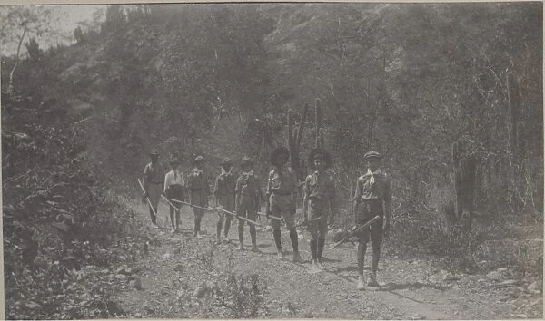 Kingston scouts on a hike, Jamaica