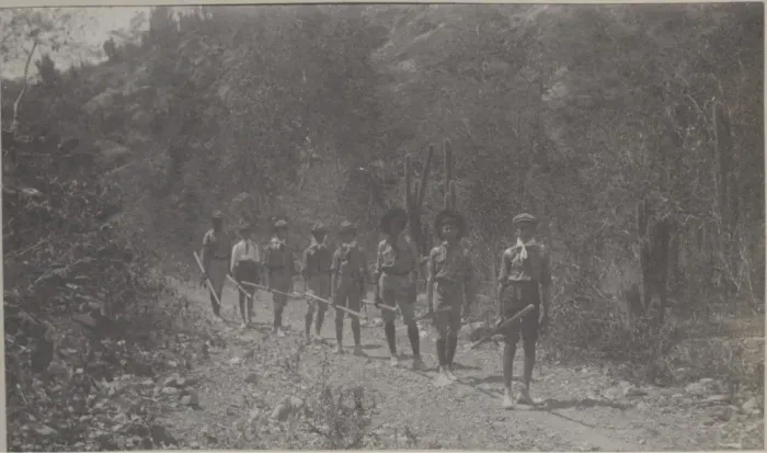 Framed Print : Kingston scouts on a hike, Jamaica Framed Print : Kingston scouts on a hike, Jamaica
