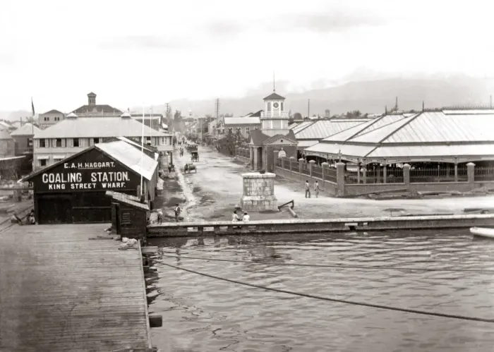 Framed Print : Kingstown from the harbour, Jamaica, West Indies, circa 1900 Framed Print : Kingstown from the harbour, Jamaica, West Indies, circa 1900