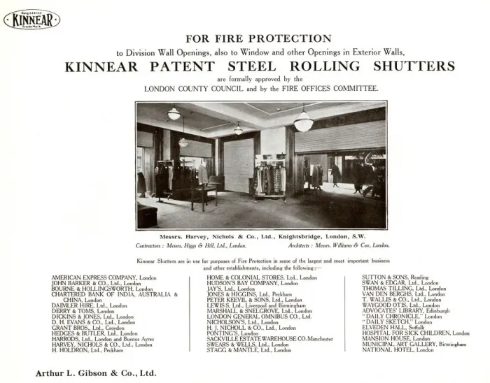 Framed Print : Kinnear Shutters, Harvey Nichols & Co, Knightsbridge, London Framed Print : Kinnear Shutters, Harvey Nichols & Co, Knightsbridge, London