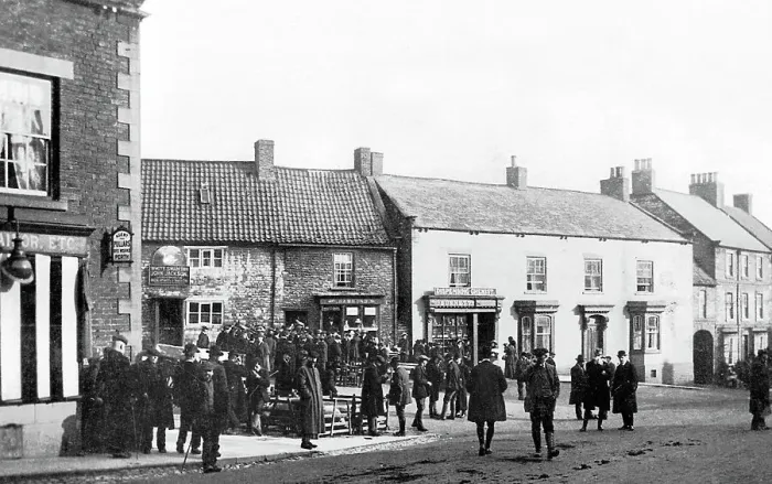 Framed Print : Kirbymoorside Market Place early 1900s Framed Print : Kirbymoorside Market Place early 1900s