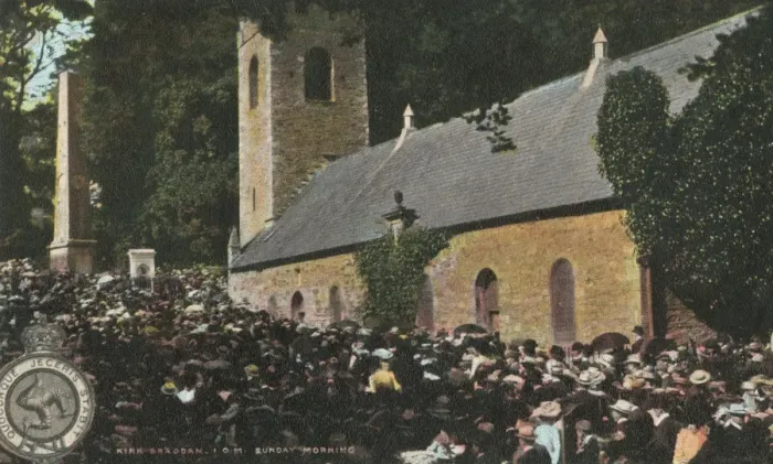 Framed Print : The Kirk at Braddan - Isle of Man - Sunday crowds Framed Print : The Kirk at Braddan - Isle of Man - Sunday crowds