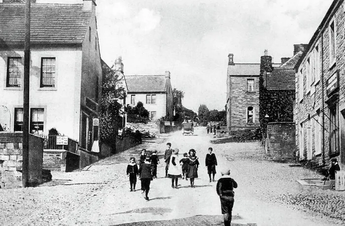Framed Print : Kirkoswald Front Street early 1900s Framed Print : Kirkoswald Front Street early 1900s