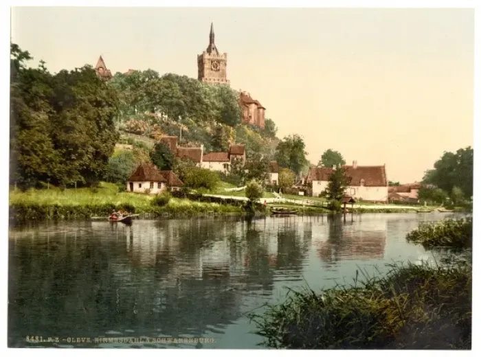 Framed Print : Kirmesdahl and Schwanenburg, Cleves, Westphalia, Germany Framed Print : Kirmesdahl and Schwanenburg, Cleves, Westphalia, Germany