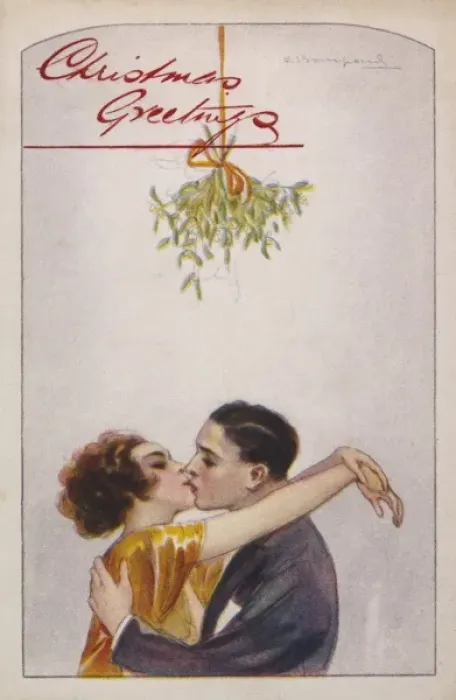 Framed Print : KISSING. Putting the mistletoe to good use Framed Print : KISSING. Putting the mistletoe to good use