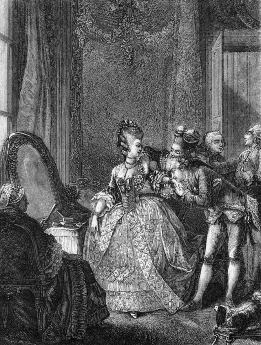 Framed Print : Kissing the hand(18th century) Framed Print : Kissing the hand(18th century)