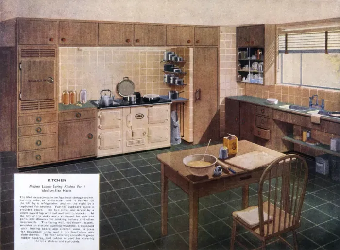 Framed Print : KITCHEN WITH AGA 1936? Framed Print : KITCHEN WITH AGA 1936?