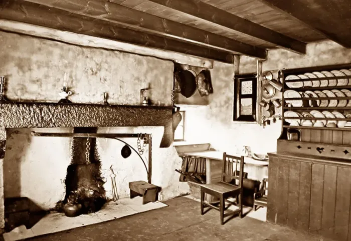 Framed Print : Kitchen of a Highland cottage, Scotland Framed Print : Kitchen of a Highland cottage, Scotland