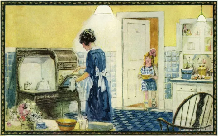 Framed Print : Kitchen scene Framed Print : Kitchen scene