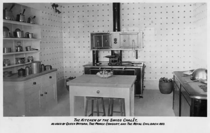 Framed Print : The kitchen of the Swiss Cottage Framed Print : The kitchen of the Swiss Cottage
