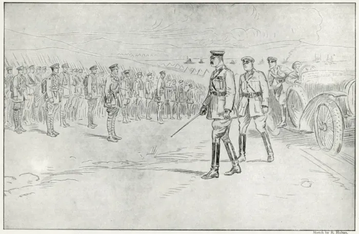 Framed Print : Kitchener inspecting troops at Mudros, WW1 Framed Print : Kitchener inspecting troops at Mudros, WW1