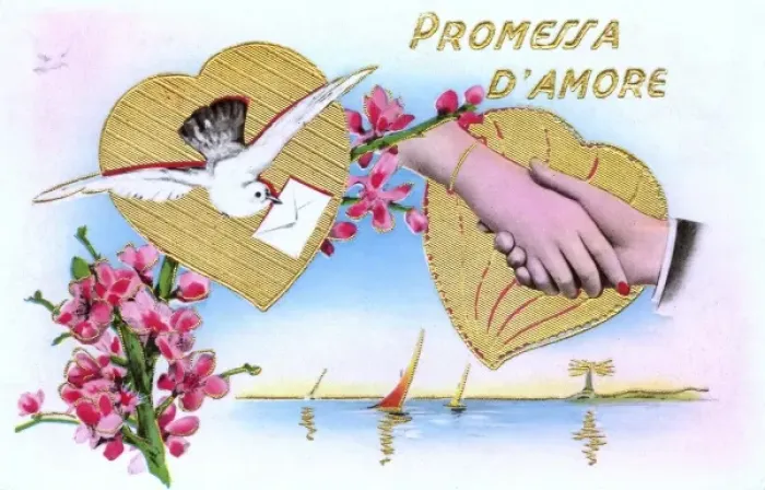 Framed Print : Kitsch Italian Valentines Card Framed Print : Kitsch Italian Valentines Card