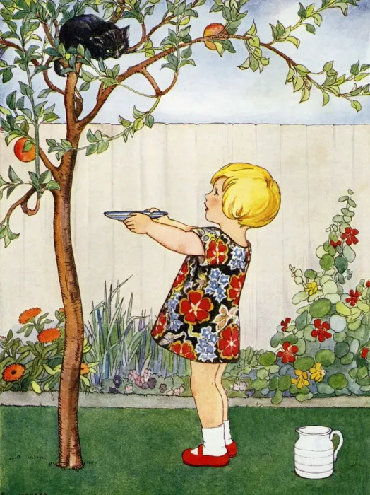 Framed Print : Kitten up an apple tree Framed Print : Kitten up an apple tree