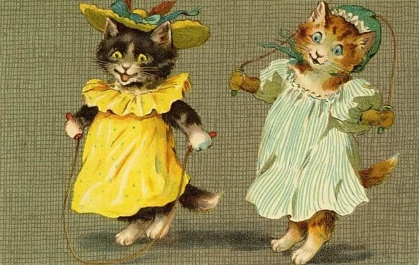 Kittens skipping by g h Thompson