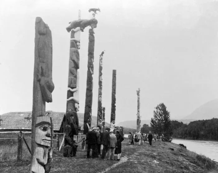 Framed Print : Kitwanga Totem Poles Framed Print : Kitwanga Totem Poles