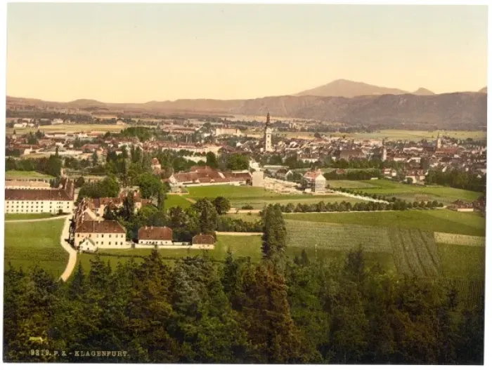 Framed Print : Klagenfurt from Kreuzberg, Carinthia, Austro-Hungary Framed Print : Klagenfurt from Kreuzberg, Carinthia, Austro-Hungary