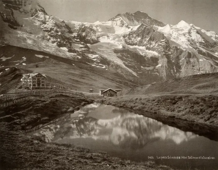 Framed Print : The Kleine Scheidegg, Switzerland, Hotel Bellevue - Jungfrau Framed Print : The Kleine Scheidegg, Switzerland, Hotel Bellevue - Jungfrau