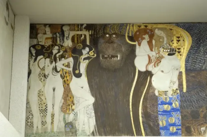 Framed Print : KLIMT, Gustav (1862-1918). Beethoven Freize Framed Print : KLIMT, Gustav (1862-1918). Beethoven Freize