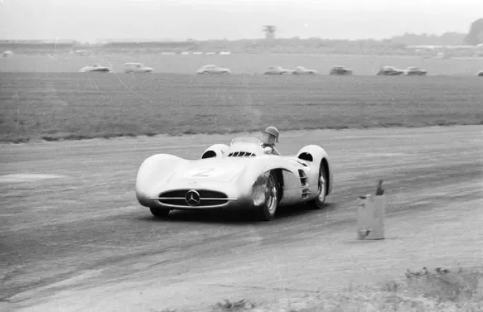 Framed Print : Kling in Mercedes, Silverstone, England Framed Print : Kling in Mercedes, Silverstone, England