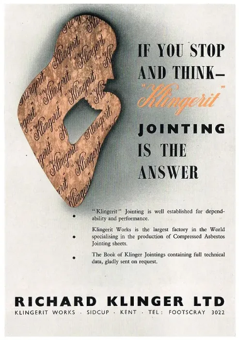 Framed Print : Klingerit Asbestos Jointing