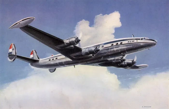 Framed Print : KLM Super Constellation plane in flight Framed Print : KLM Super Constellation plane in flight