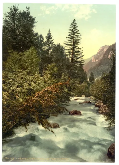 Framed Print : Klosters, gorges of the Landquart, Grisons, Switzerland Framed Print : Klosters, gorges of the Landquart, Grisons, Switzerland