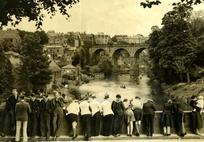 Framed Print : Knaresborough, North Yorkshire, at Whitsun 1938 Framed Print : Knaresborough, North Yorkshire, at Whitsun 1938