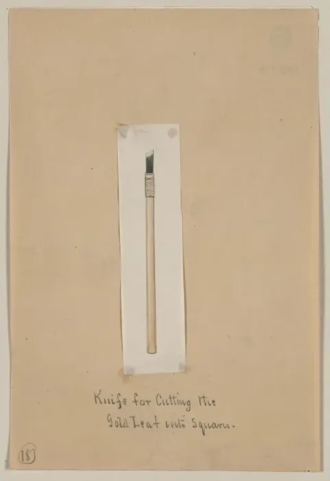 Framed Print : Knife for cutting the gold leaf into squares Framed Print : Knife for cutting the gold leaf into squares