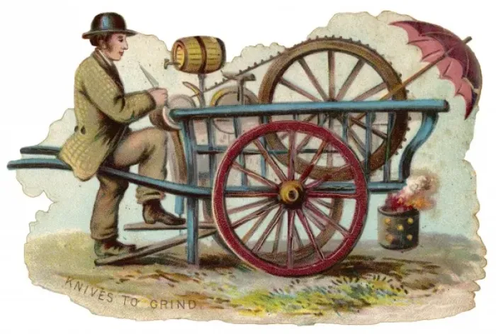 Framed Print : Knife Grinder Framed Print : Knife Grinder