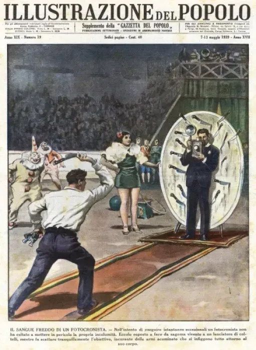 Framed Print : Knife-Thrower & Camera Framed Print : Knife-Thrower & Camera