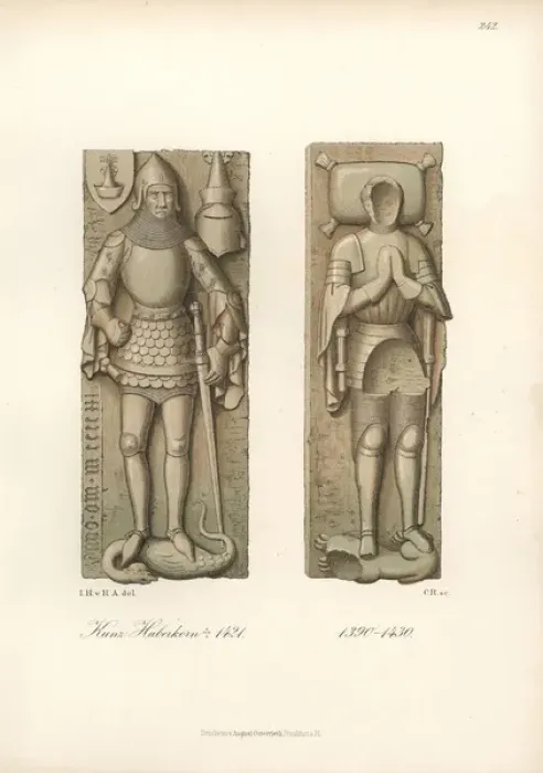 Framed Print : Knight in armor from the 15th century with Framed Print : Knight in armor from the 15th century with