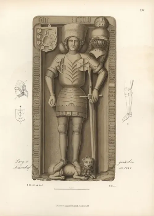 Framed Print : Knight in armor from the gravestone of George Framed Print : Knight in armor from the gravestone of George