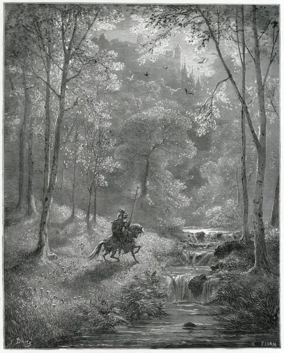 Framed Print : KNIGHT IN FOREST Framed Print : KNIGHT IN FOREST