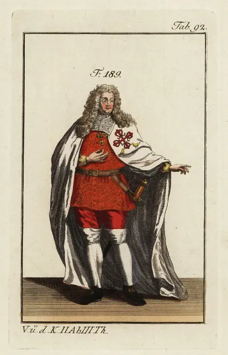Framed Print : Knight of the Order of Aviz in ceremonial robes Framed Print : Knight of the Order of Aviz in ceremonial robes