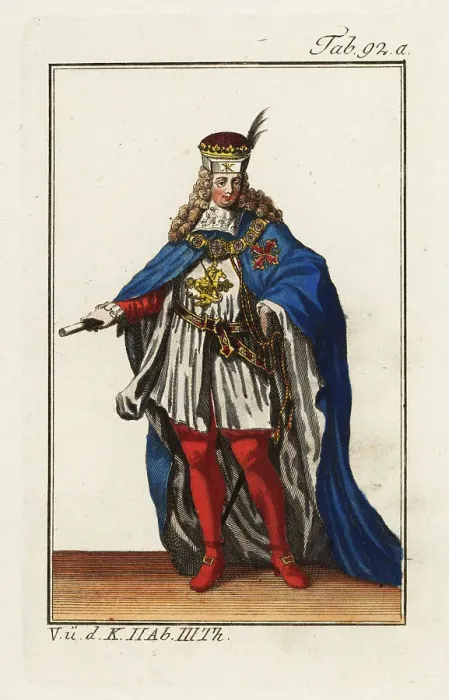 Framed Print : Knight of the Order of Constantine in ceremonial robes Framed Print : Knight of the Order of Constantine in ceremonial robes