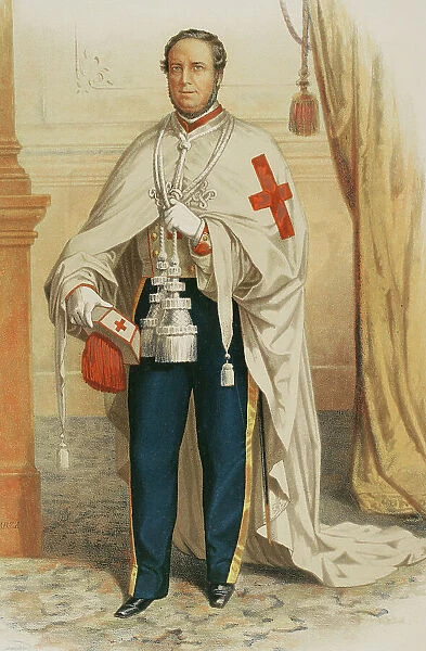 Knight of the Order of Montesa. Ceremonial costume