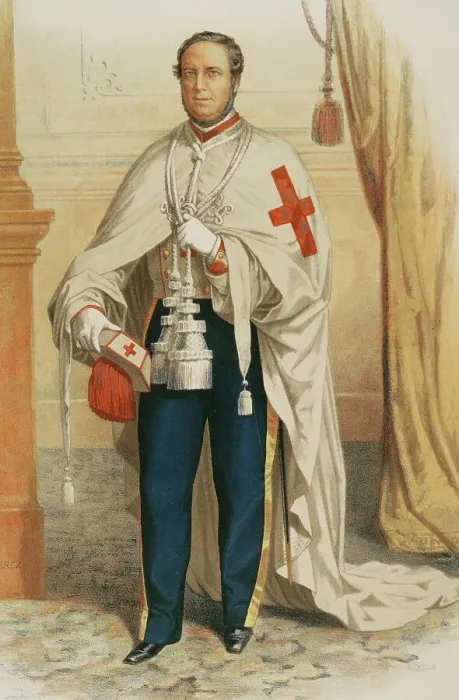 Framed Print : Knight of the Order of Montesa. Ceremonial costume Framed Print : Knight of the Order of Montesa. Ceremonial costume