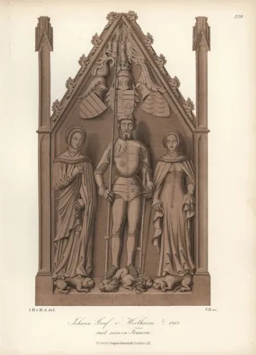 Framed Print : Knight in suit of armor with his wives Framed Print : Knight in suit of armor with his wives