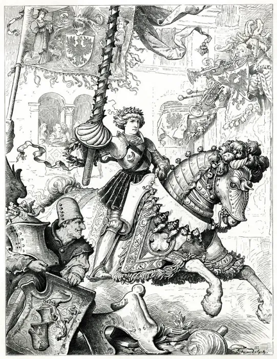 Framed Print : KNIGHT AT TOURNAMENT Framed Print : KNIGHT AT TOURNAMENT