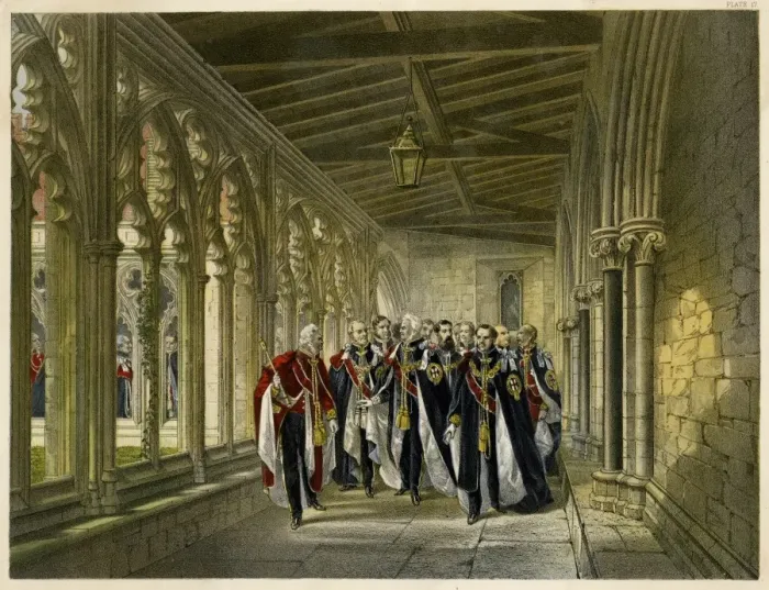 Framed Print : Knights of Garter Gather Framed Print : Knights of Garter Gather