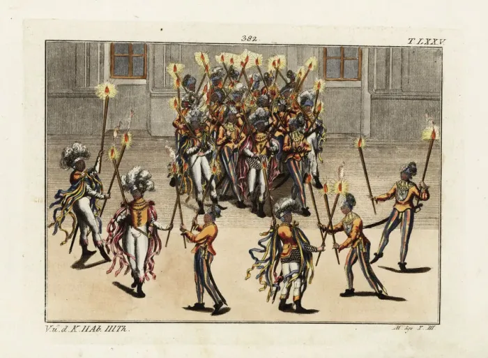 Framed Print : Knights performing the Torch Dance (Fackeltanz) Framed Print : Knights performing the Torch Dance (Fackeltanz)