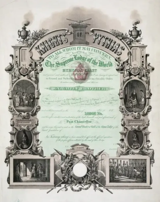 Framed Print : Knights of Pythias, to all whom it may concern. Know ye that Framed Print : Knights of Pythias, to all whom it may concern. Know ye that