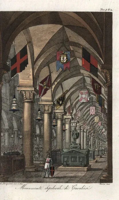 Framed Print : Knights sepulchral monuments and their coats Framed Print : Knights sepulchral monuments and their coats